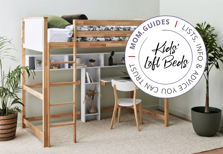 King single bunk outlet bed with desk underneath