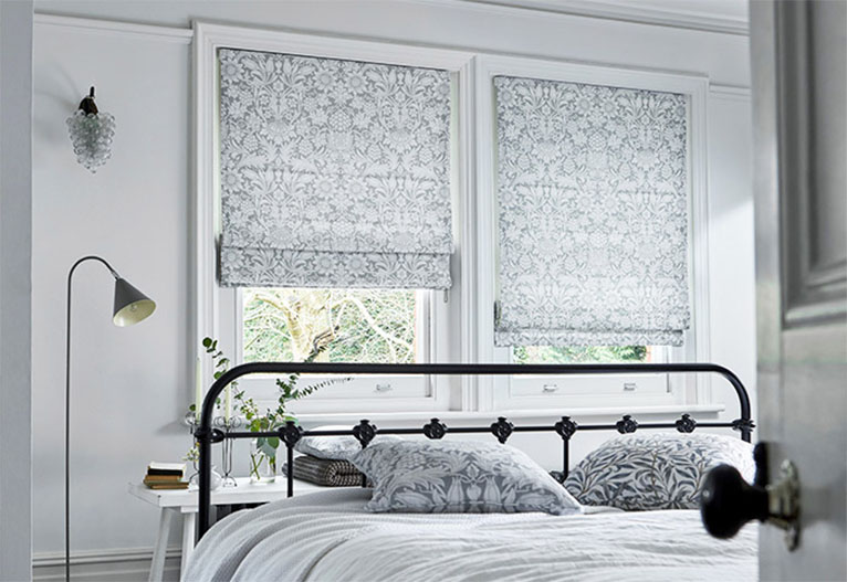 Roman bedroom blinds