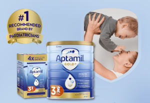 Image of Aptamil Gold+ Toddler Milk Drink Tin and Sachets