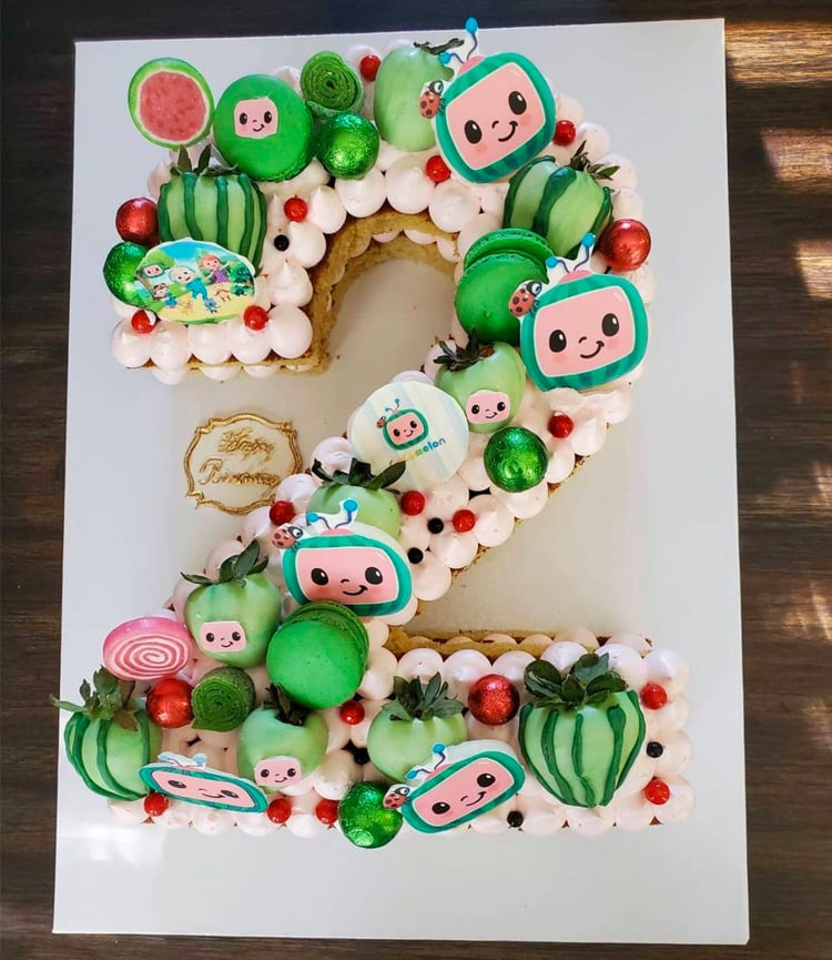 Cocomelon Cookie Number Cake