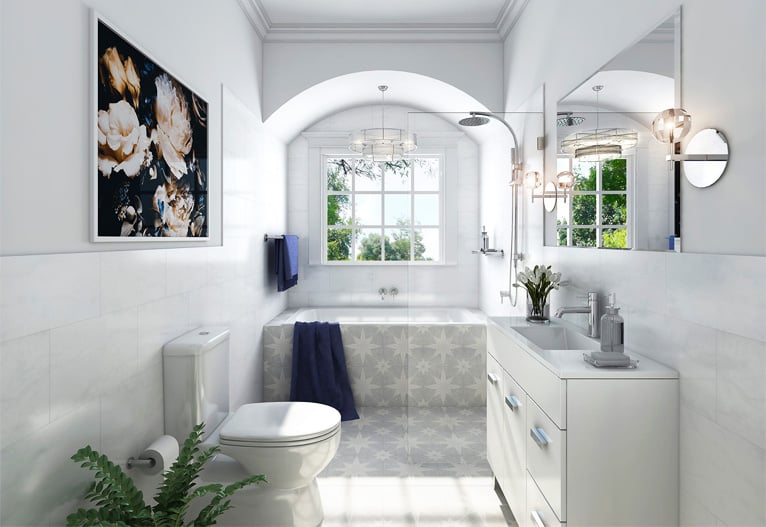 Traditional-style bathroom design