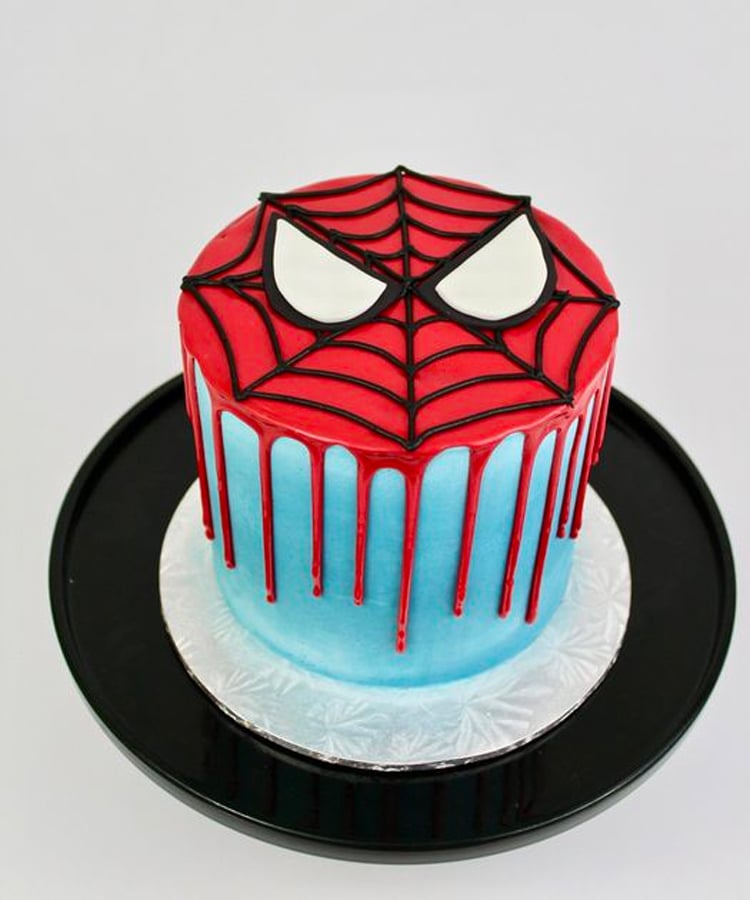 Spiderman face cake, all ganache... - Tricks 'n' Treats | Facebook
