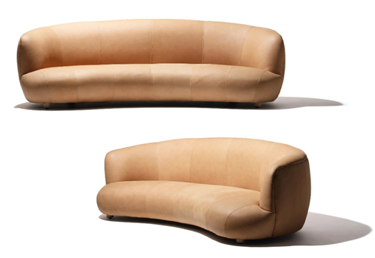 Tribecca Latte Leather Sofa by United Strangers