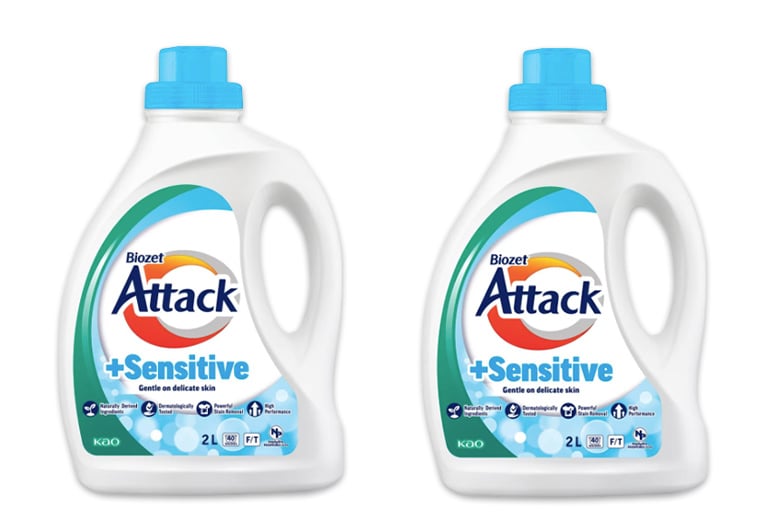Biozet Attack Plus Sensitive Laundry Detergent.
