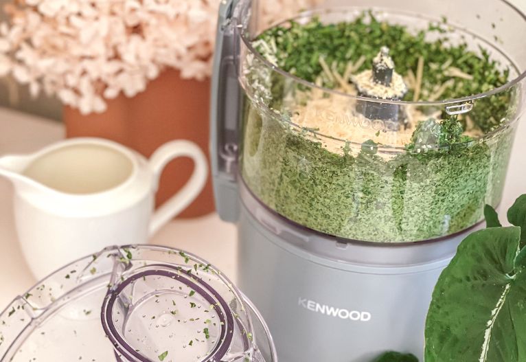 kenwood multipro go food processor with food being blended