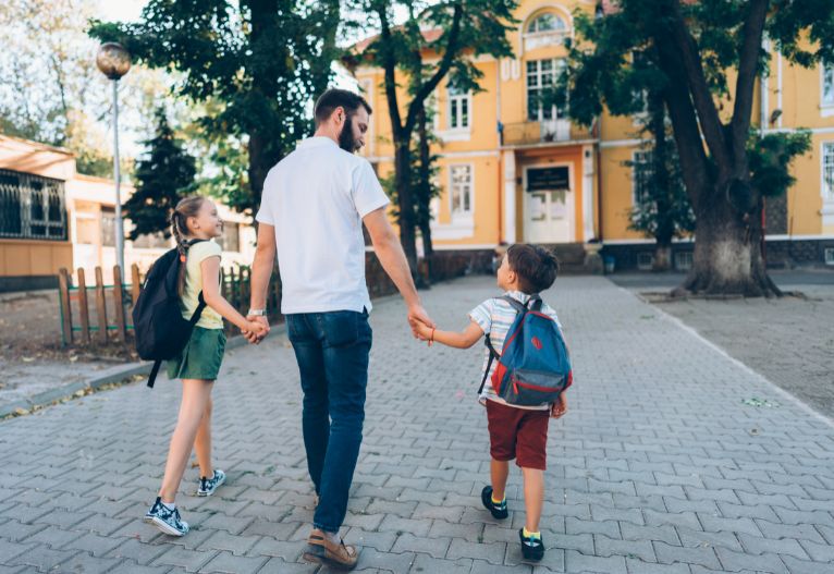 dad school drop off