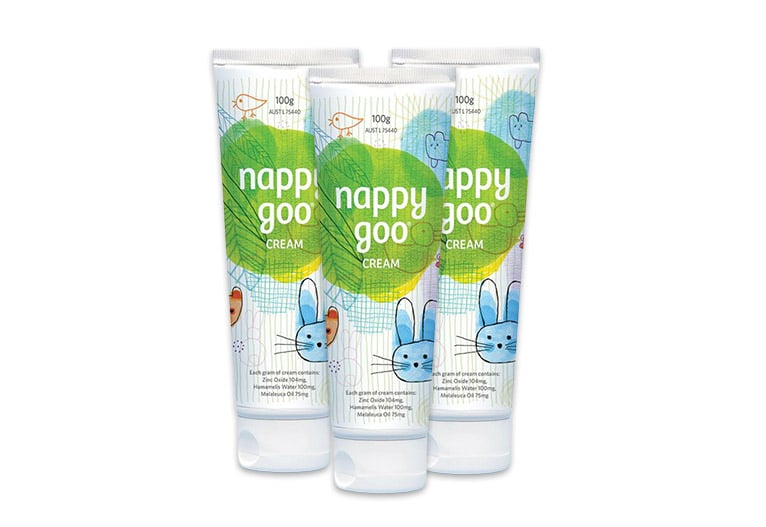 Nappy Goo Baby Cream tubes.