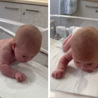 Newborn Tries To Crawl At Three Days Old: 'No Way!'