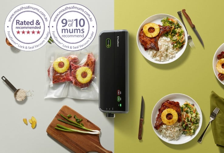 foodsaver lock & seal vacuum sealer with star rating and 9 out 0f 10 mums recommend