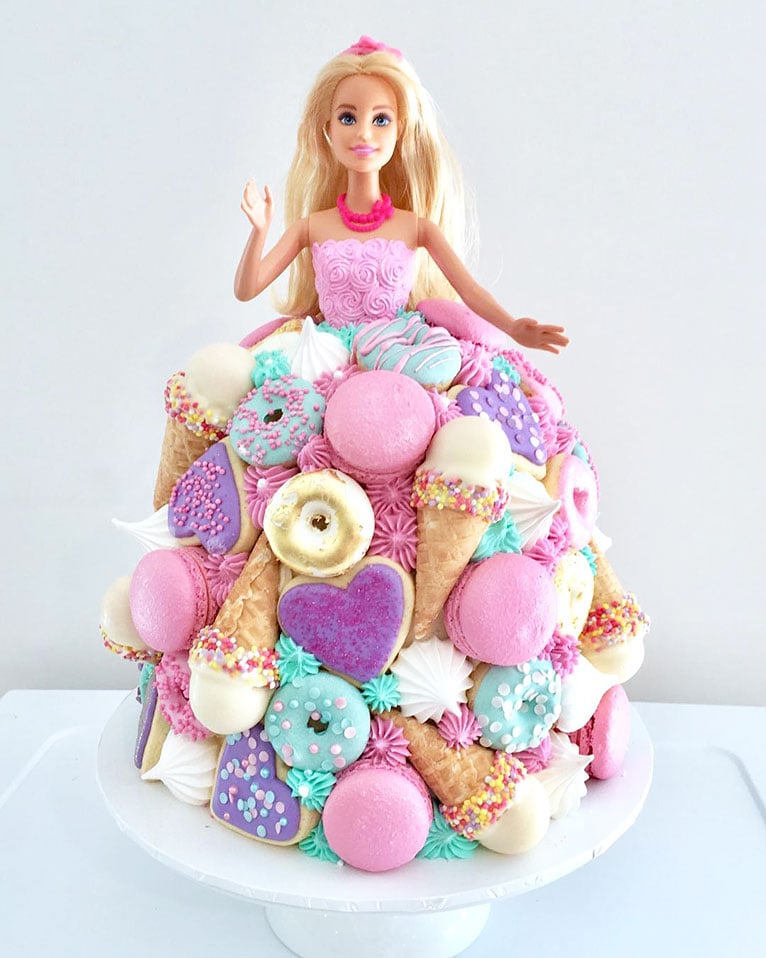 Kids' birthday cake featuring barbie.