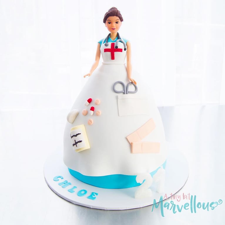 Nurse Dolly Varden cake.