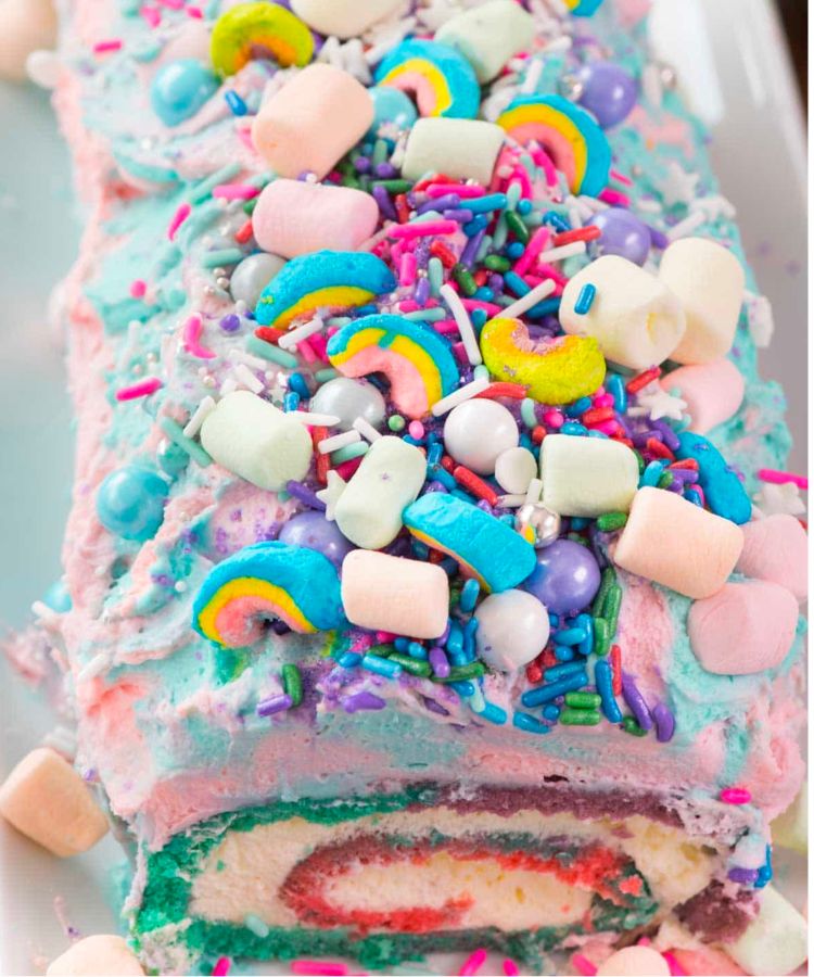 unicorn cake roll