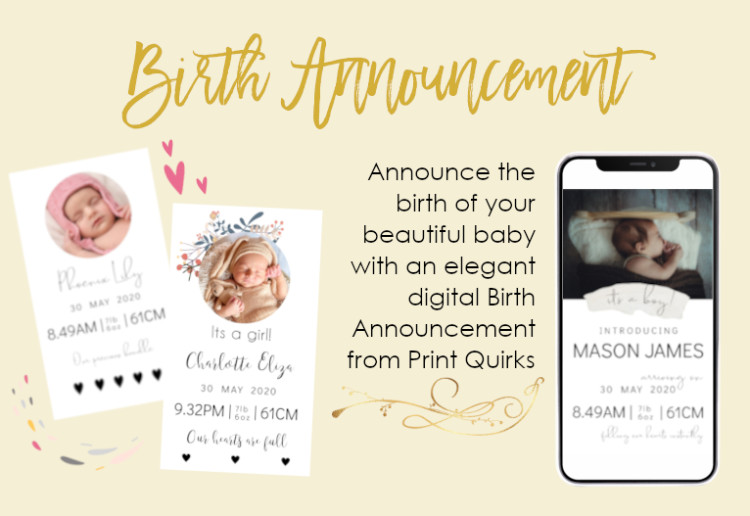 Win 1 of 30 Digital Birth Announcements!