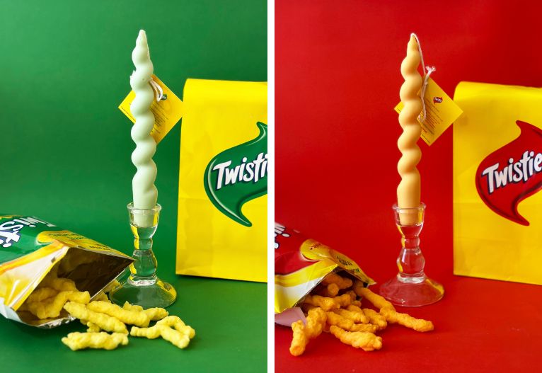 Twisties candles