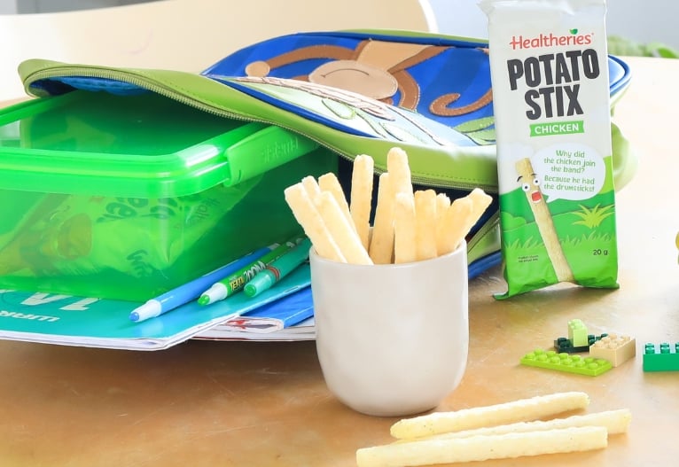 Healtheries Potato Stix Review product in cup on table