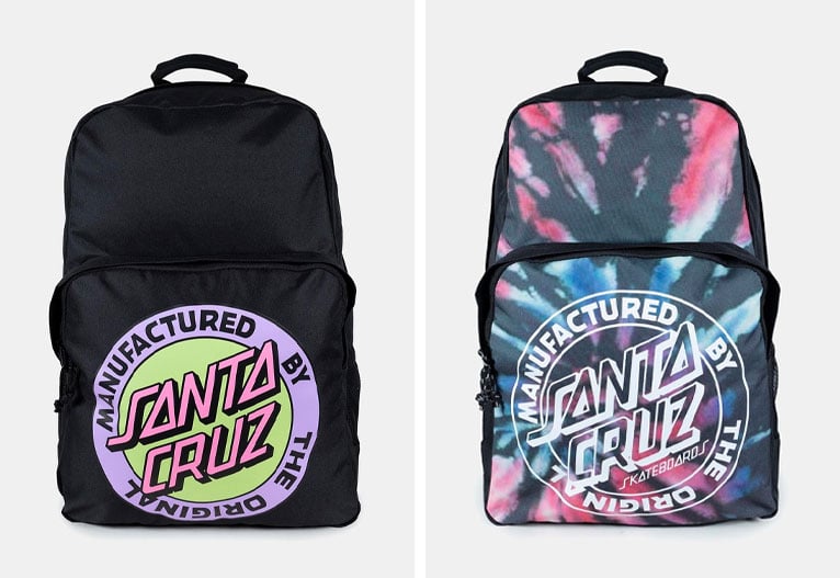 Two Santa Cruz teen backpacks from the 2024 range.