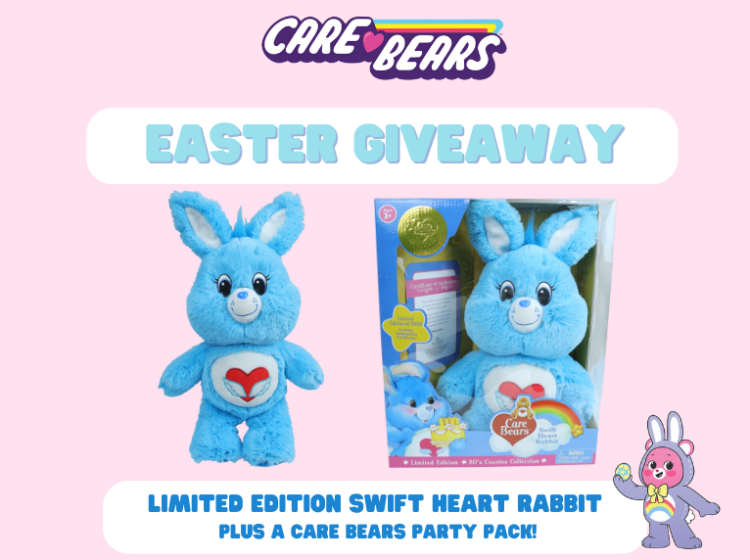 Win 1 Of 4 Care Bears Limited Edition Swift Heart Rabbits And Party Packs!
