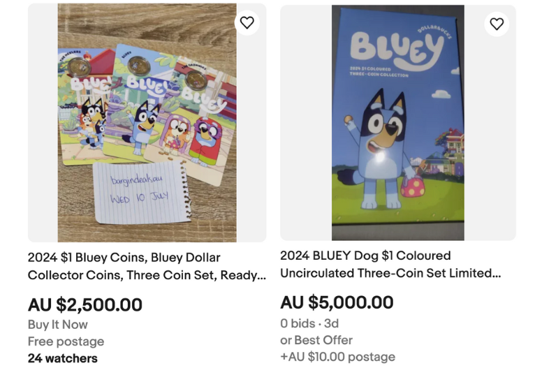 Bluey Dollarbucks ebay