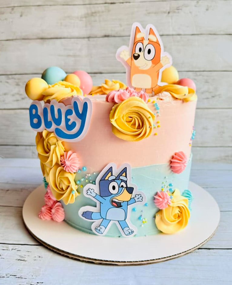 Bluey birthday cake via Linda Rivera.