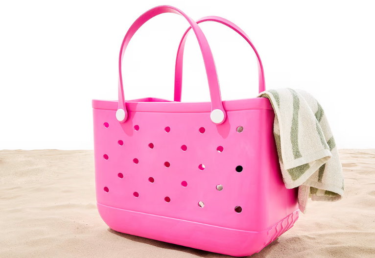 Kmart EVA beach tote Boggs dupe