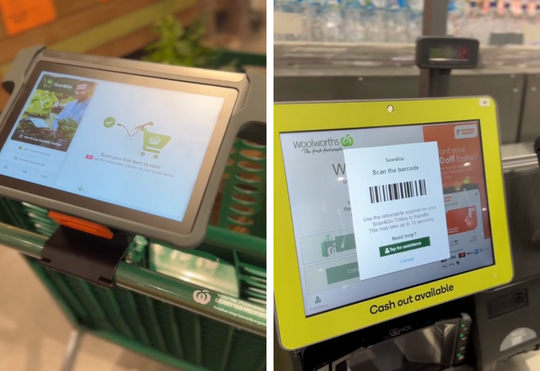 Woolworths Scan and Go Trolleys