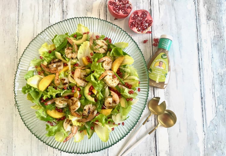 Festive Mango and Char Grilled Prawn Salad