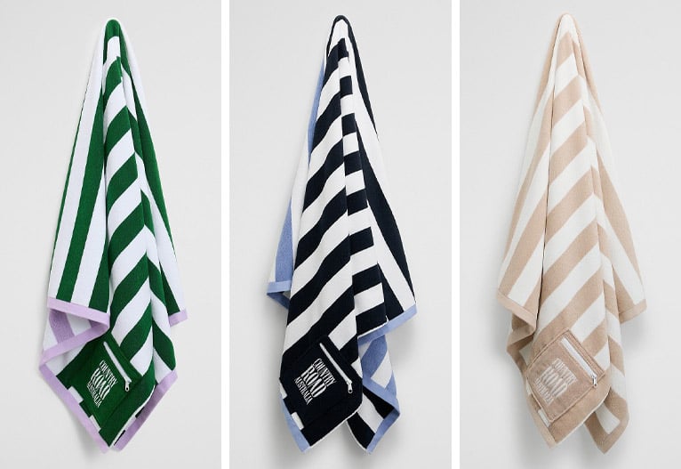 Country Road pocket beach towels.