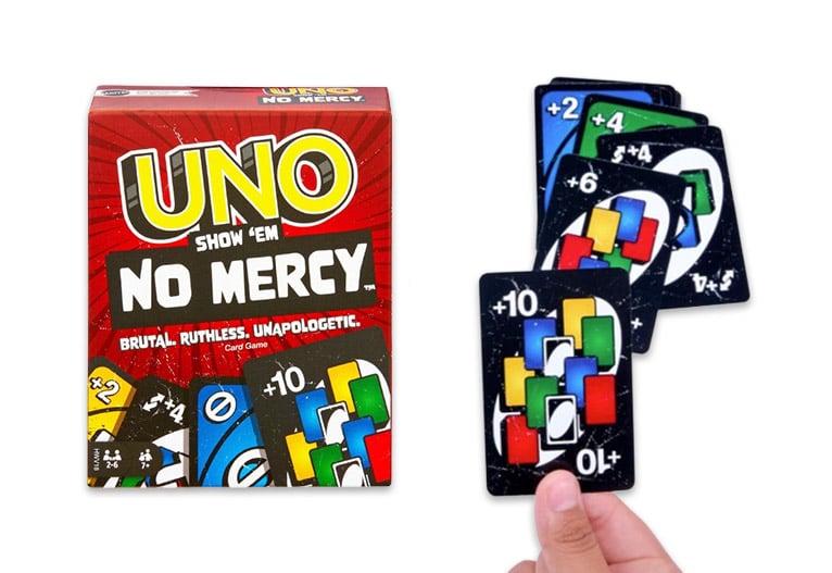 UNO No Mercy card game.