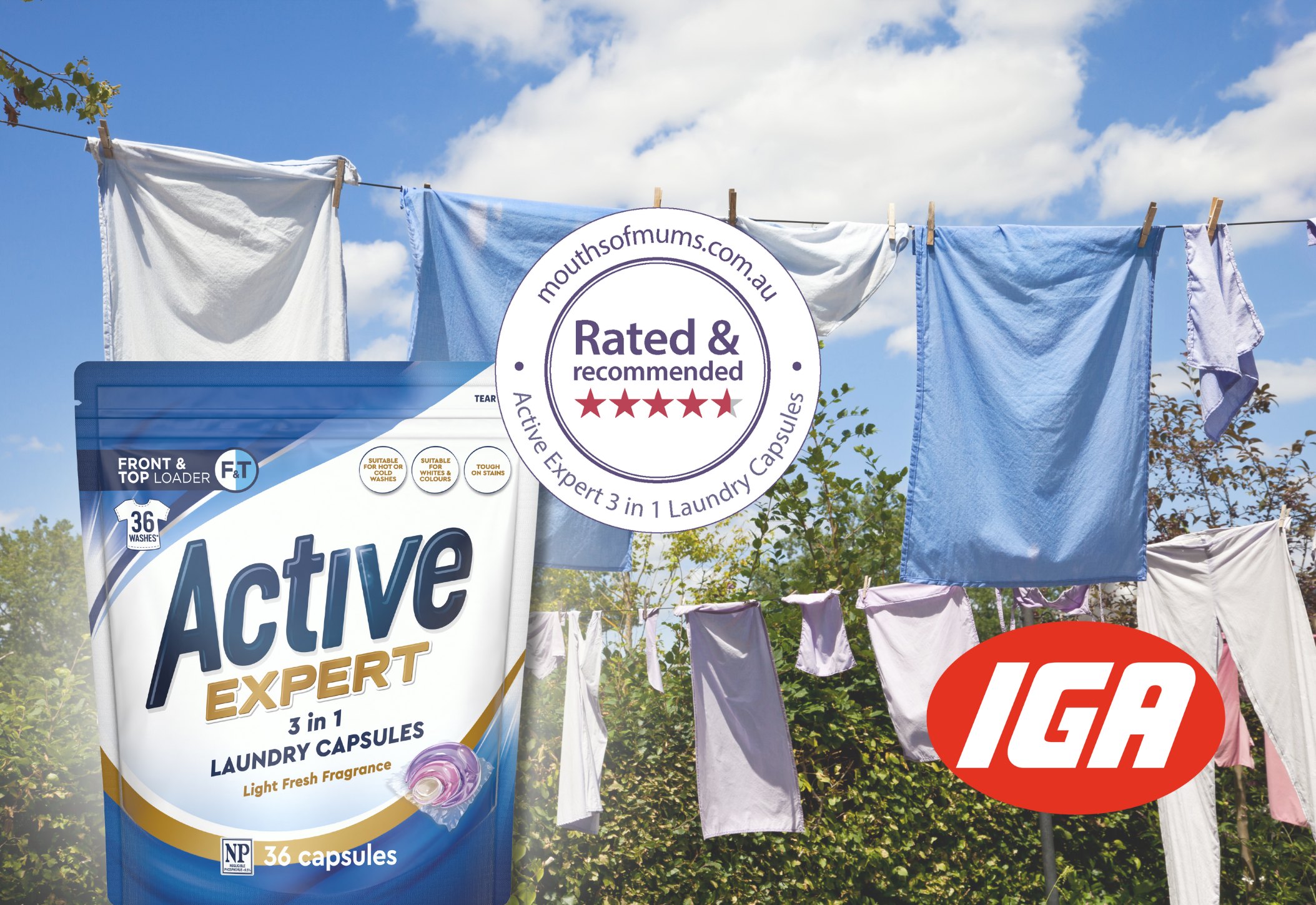 Active Expert 3 in 1 Laundry Capsules