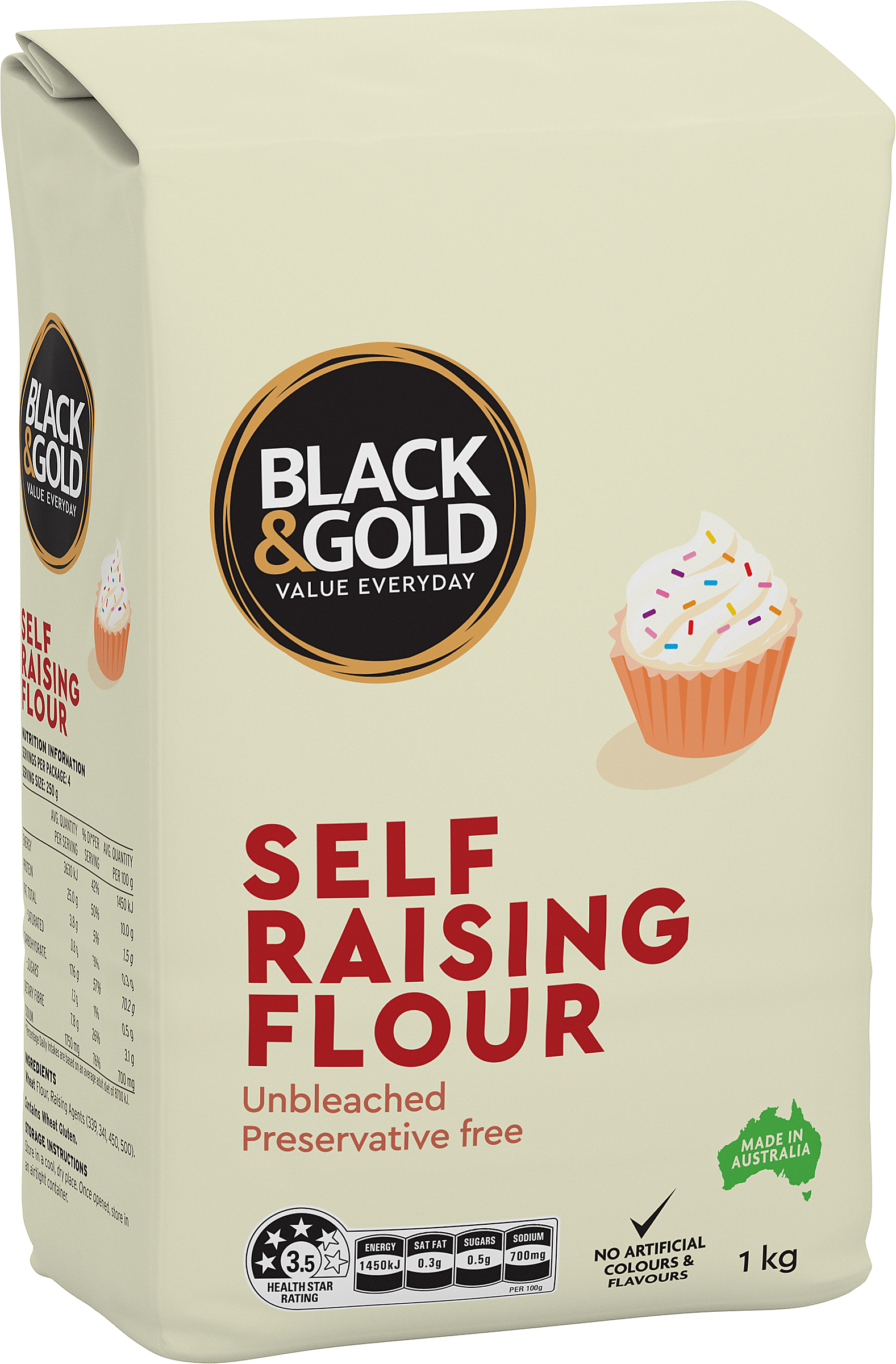 Black & Gold Self Raising Flour 1kg