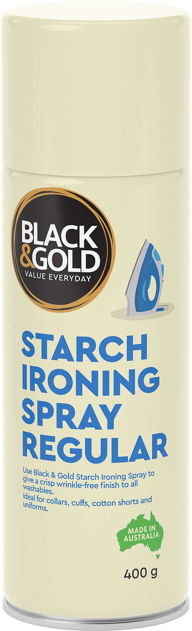 Black & Gold Starch Ironing Spray Regular 400g 076027