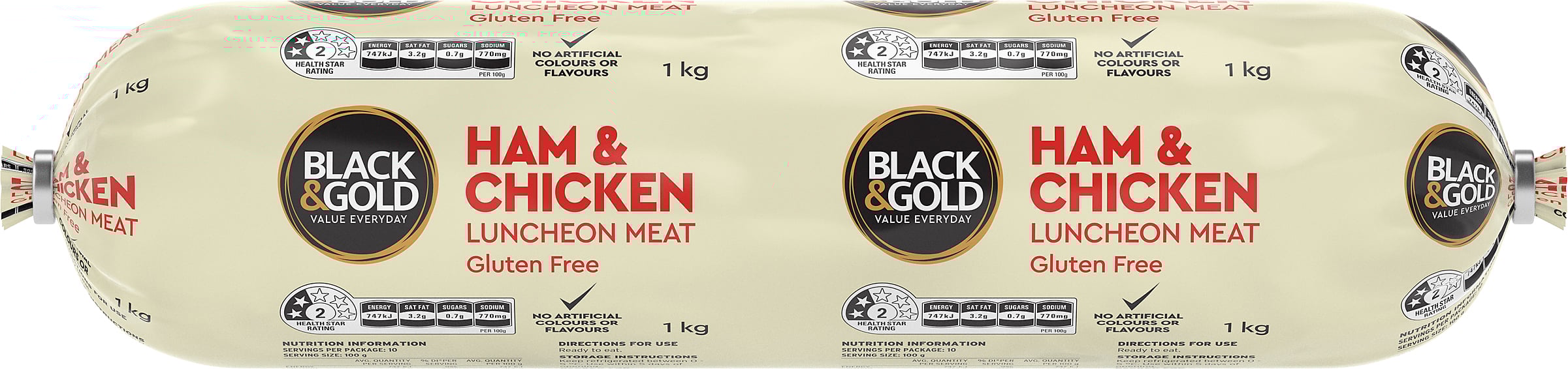Black & Gold Ham & Chicken Luncheon Meat 1kg 104561