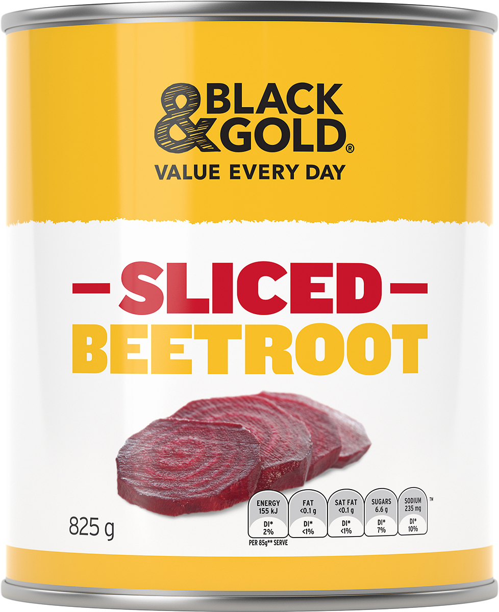 Black & Gold Sliced Beetroot 825g