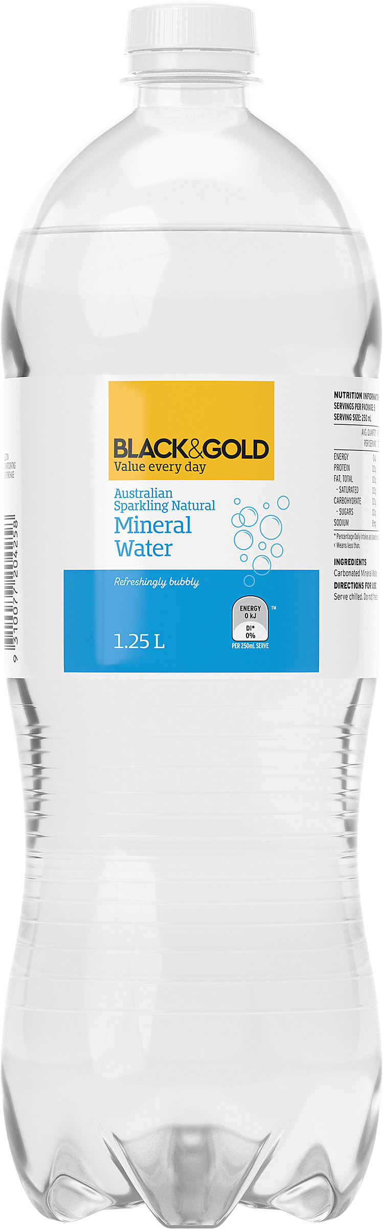 Black & Gold Sparkling Mineral Water 125L