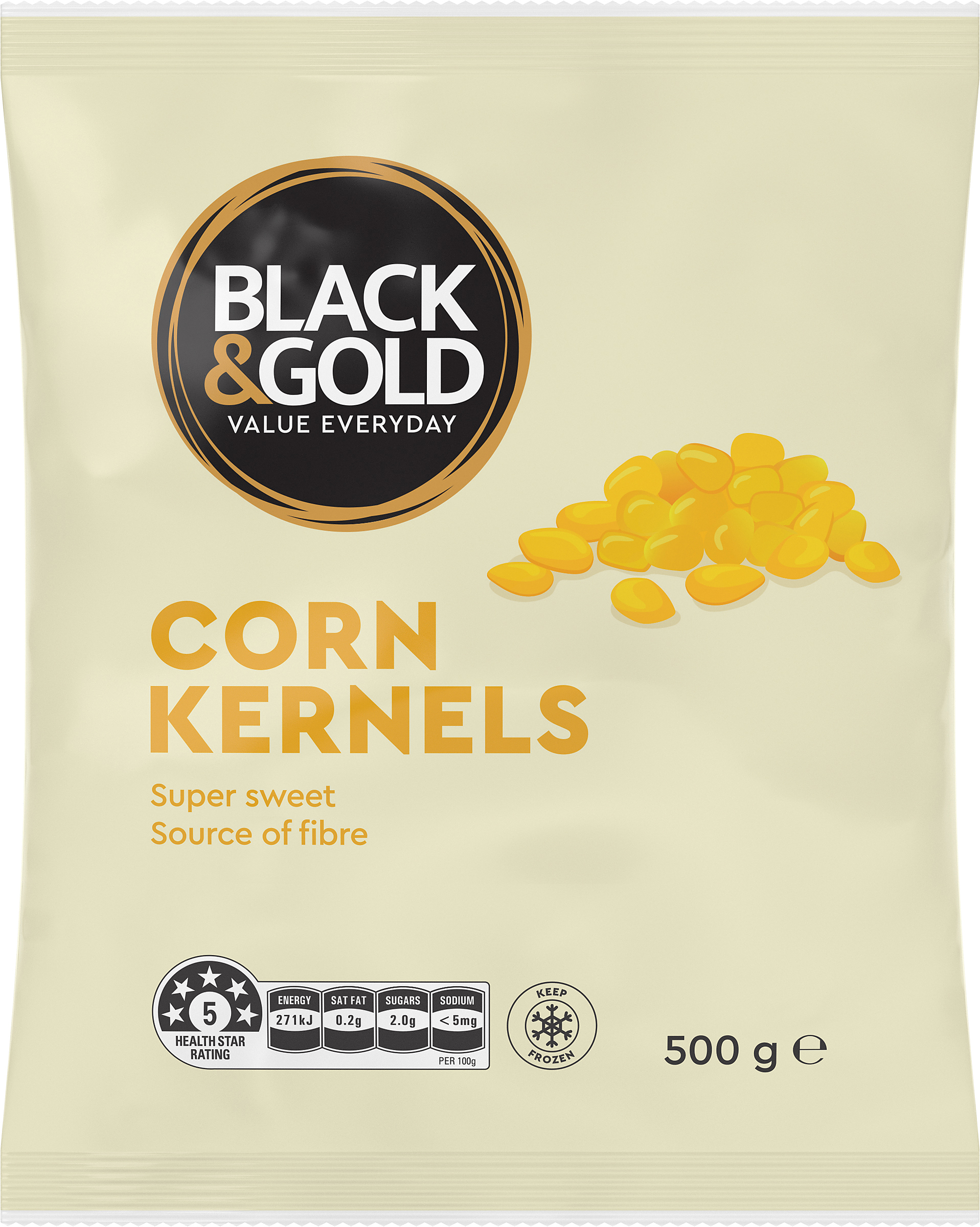 Black & Gold Corn Kernels 500g 134231