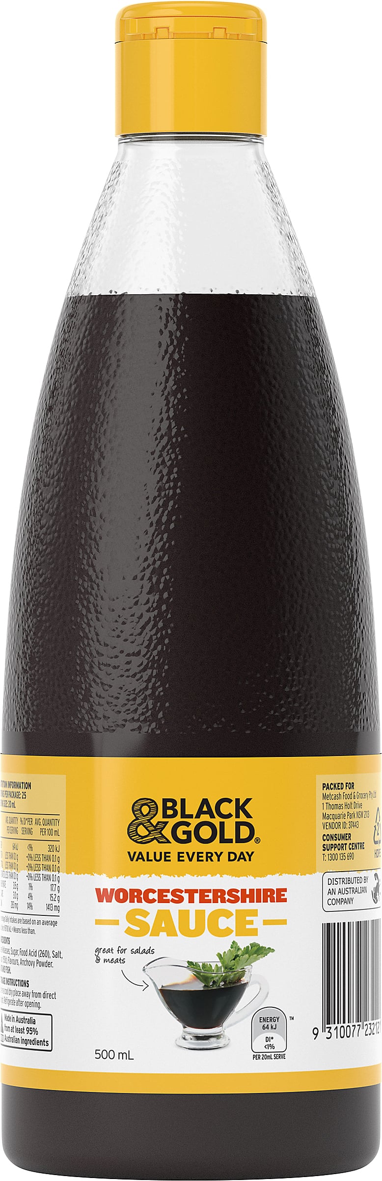 Black & Gold Worcestershire Sauce 500mL