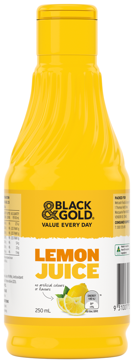 Black & Gold Lemon Juice 250mL