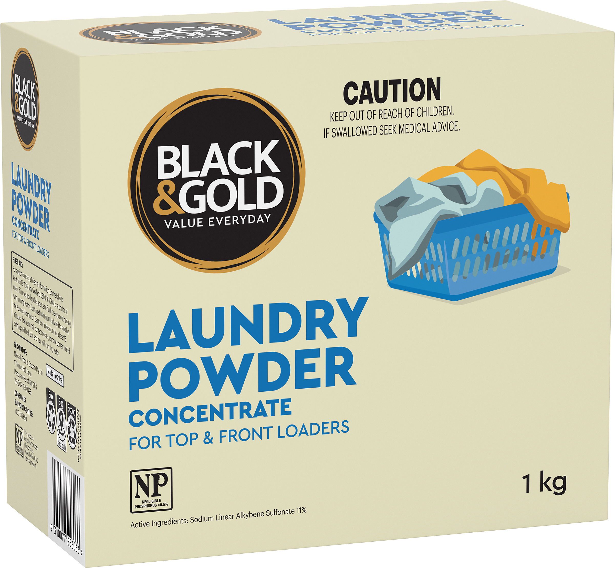 Black & Gold Laundry Powder Concentrate 1kg