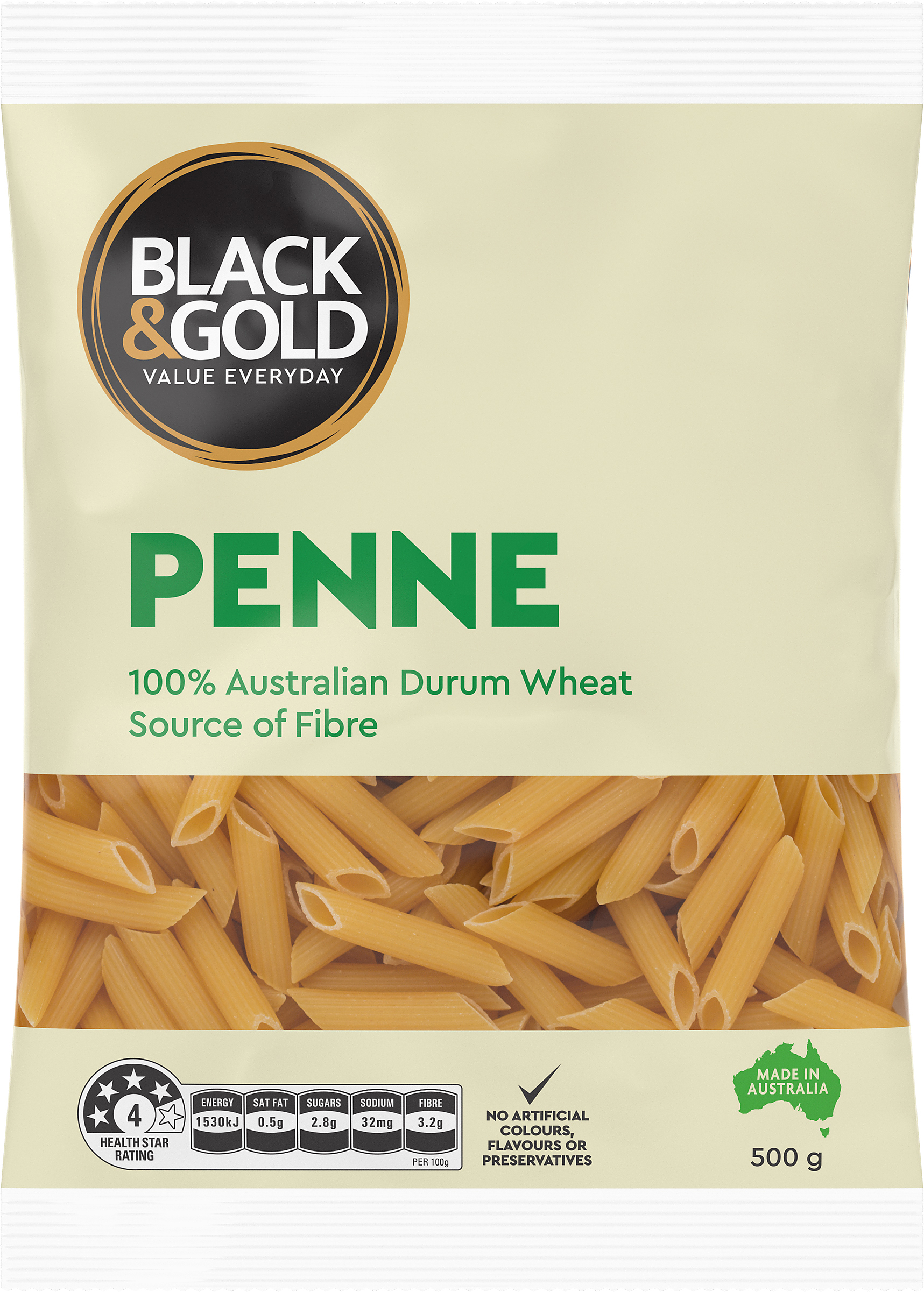Black & Gold Penne 500g 072625