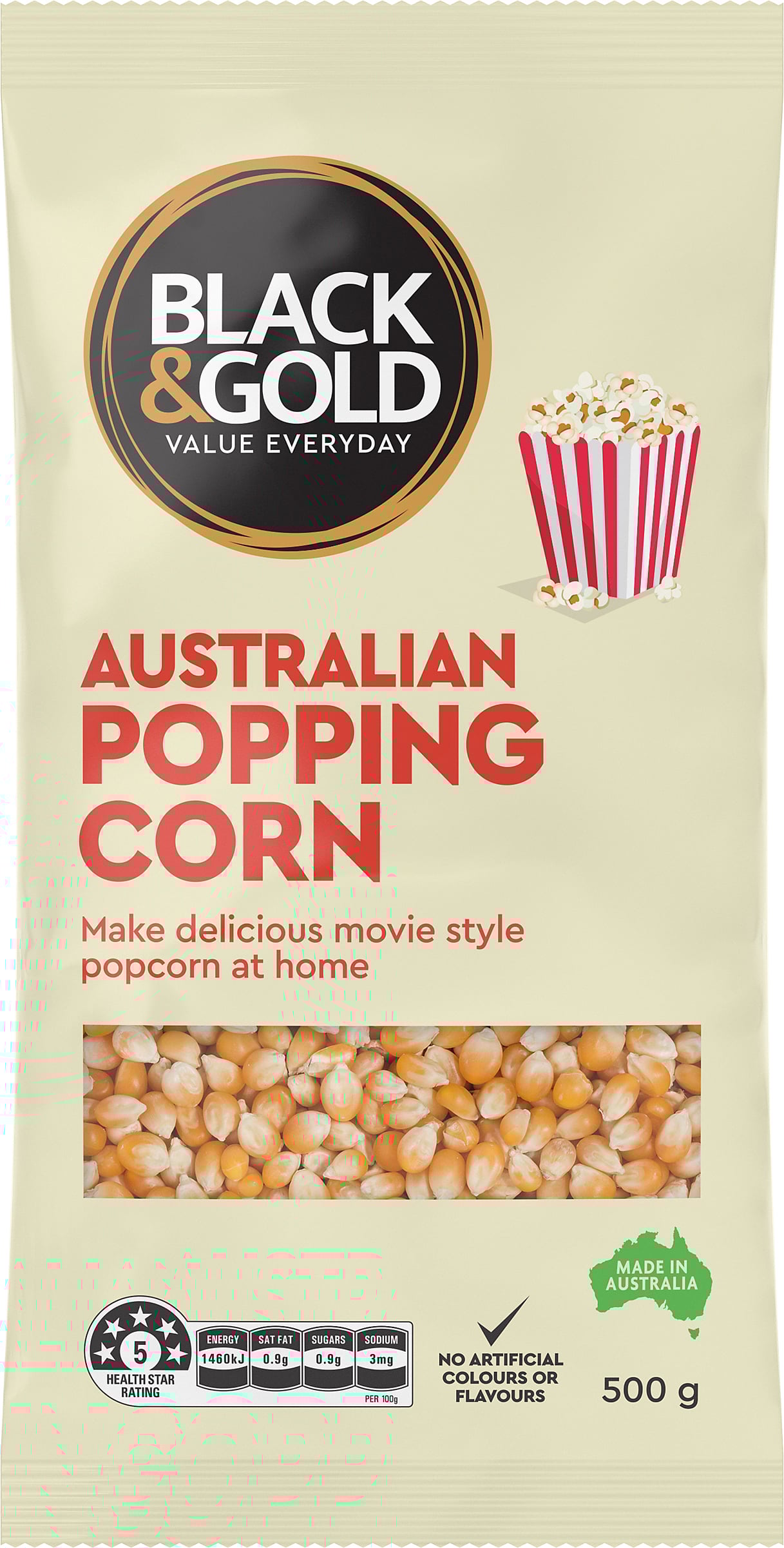 BG Australian Popping Corn 500g 051328