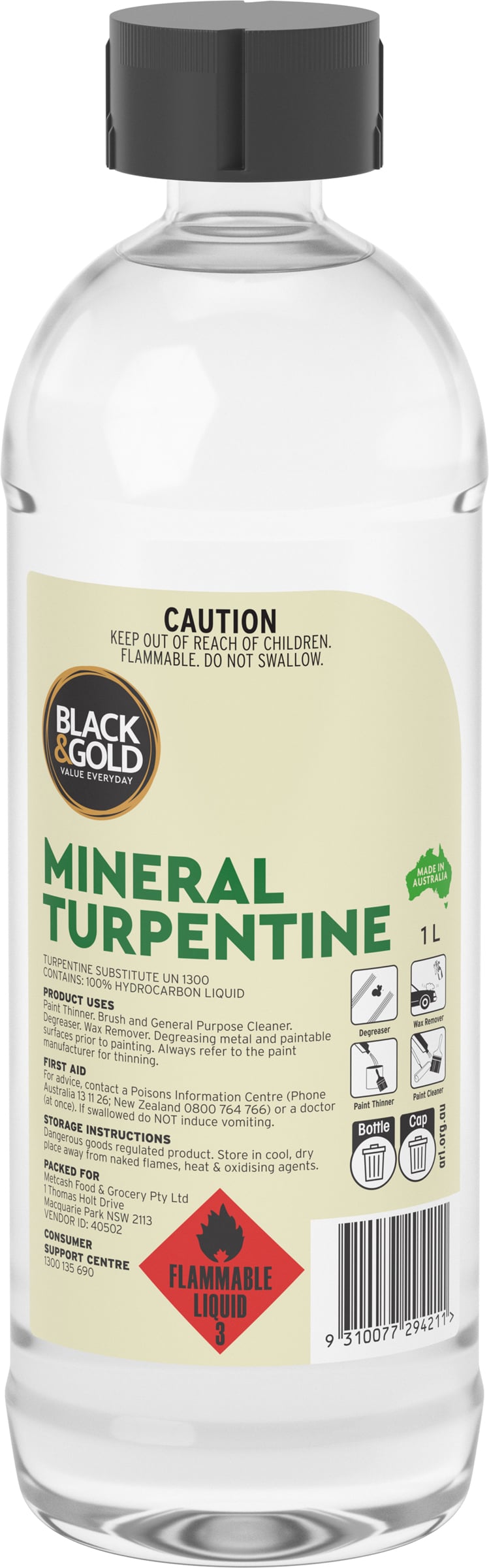 BG Mineral Turpentine 1L 682682