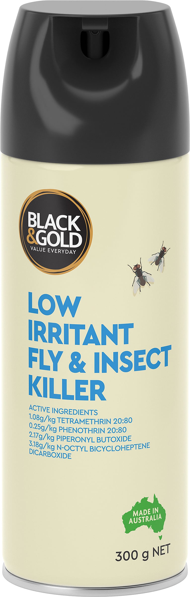 Black & Gold Low Irritant Fly & Insect Killer 300g 086666