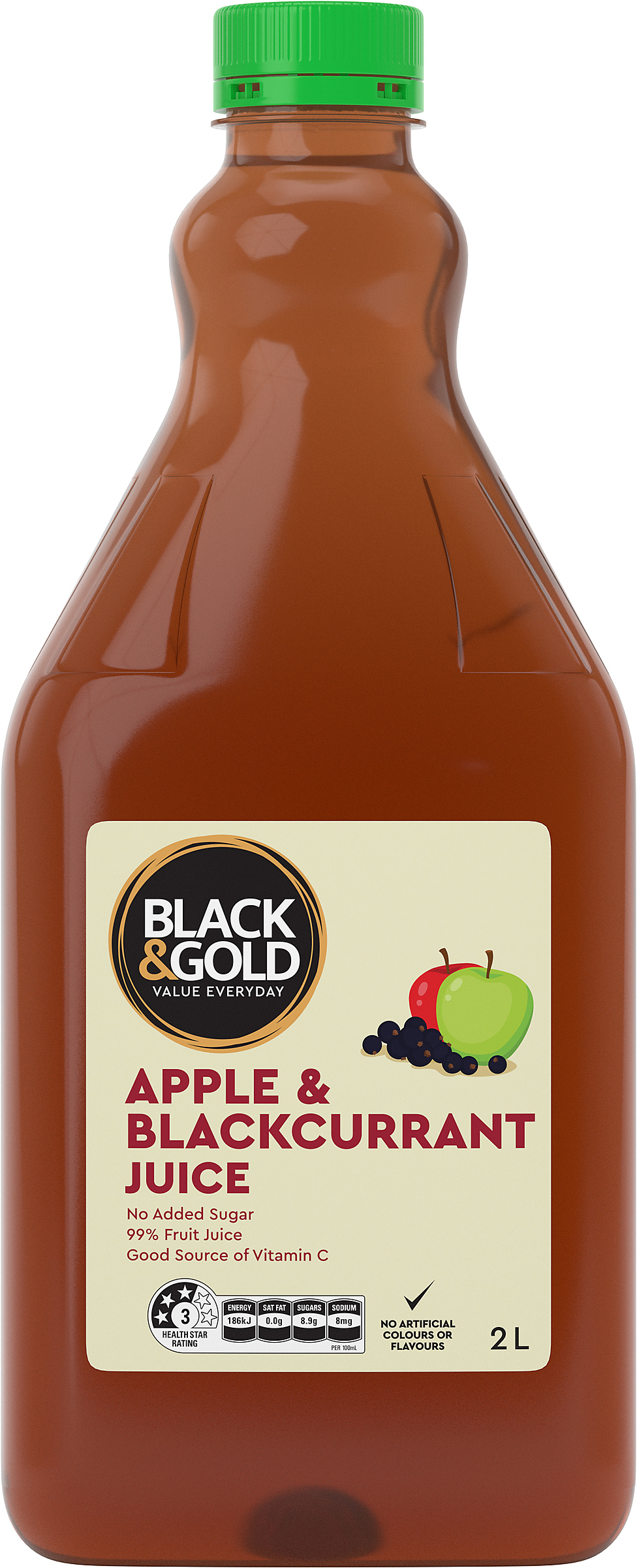 Black & Gold Apple & Blackcurrant Juice 2L