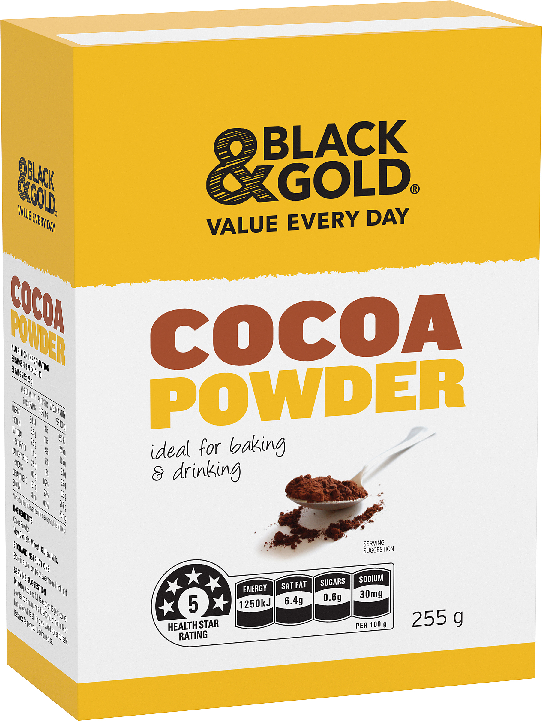 Black & Gold Cocoa Powder 255g