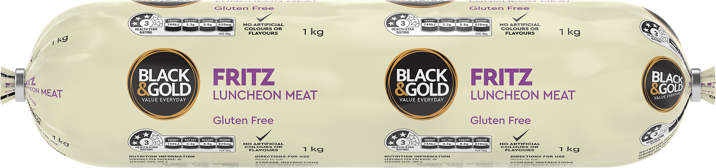 Black & Gold Fritz Luncheon Meat 1kg 182807