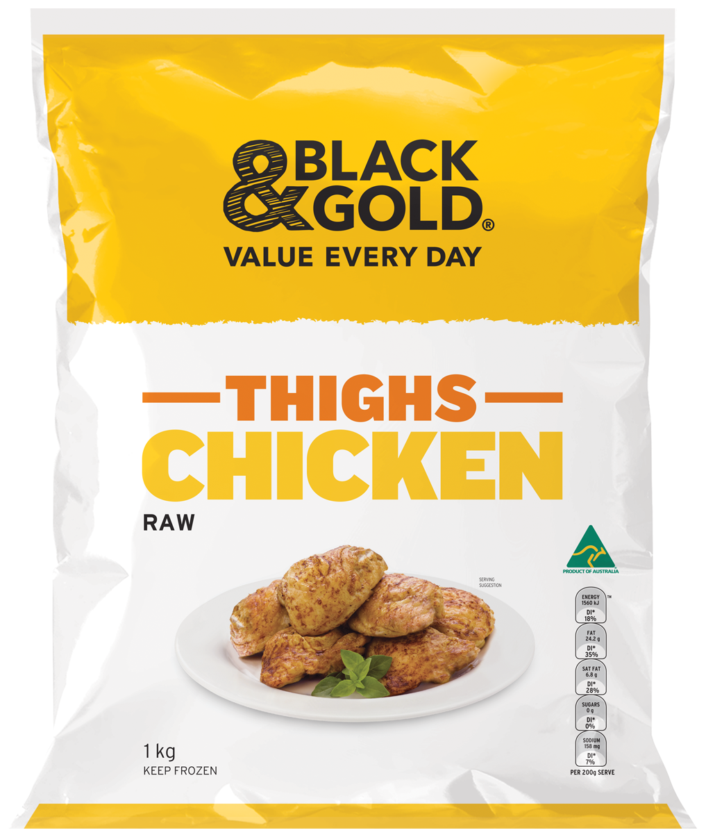Black & Gold Chicken Thighs 1kg