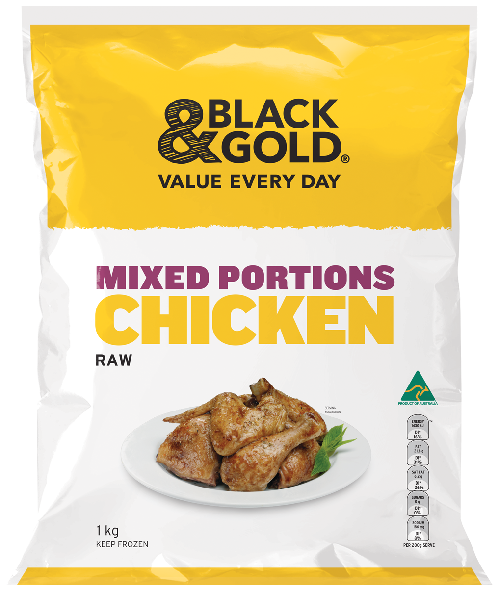 Black & Gold Mixed Portions 1kg