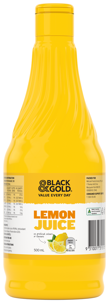Black & Gold Lemon Juice 500mL