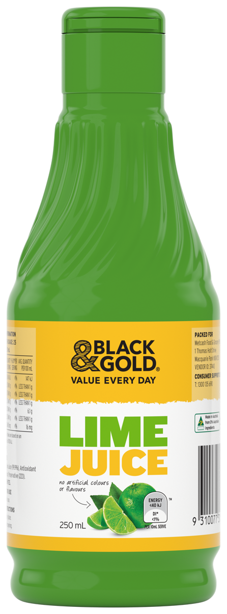 Black & Gold Lime Juice 250mL