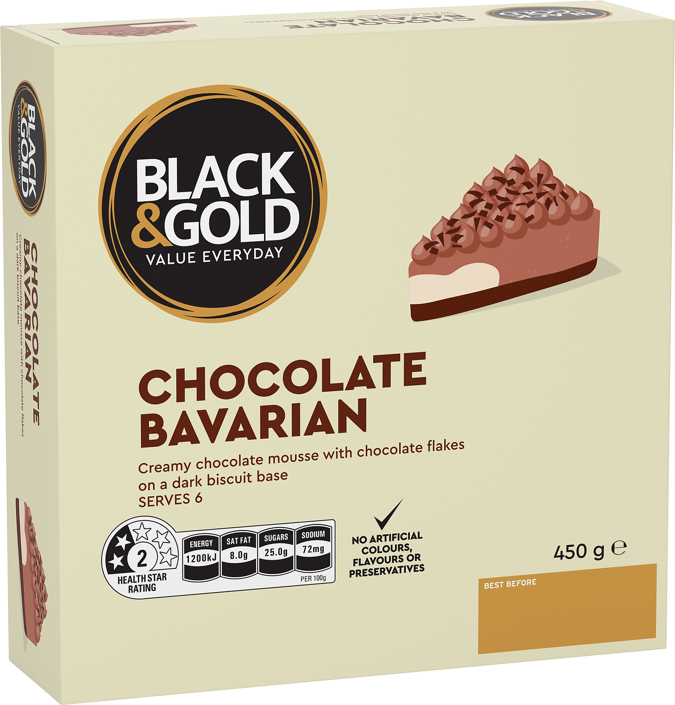 Black & Gold Chocolate Bavarian 450g
